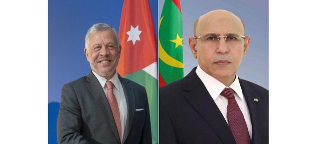 غزواني يتمنى للشعب الأردني مزيدًا من التقدم والرخاء